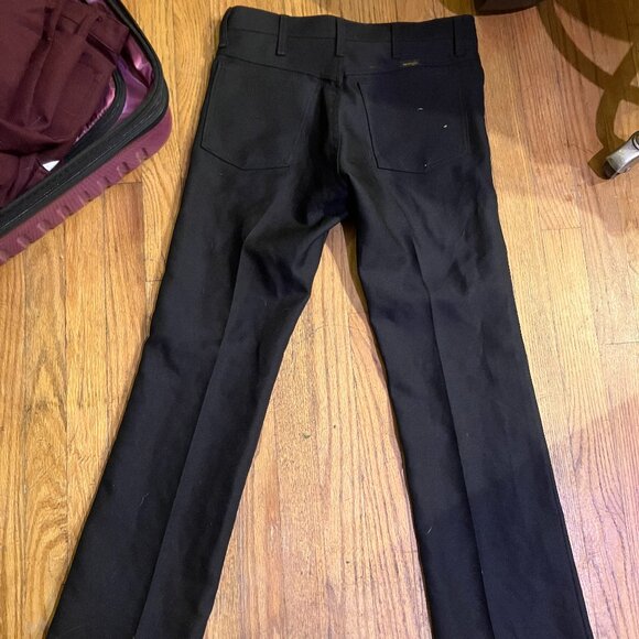 Wrangler Other - Late 70's Early 80's Black Sta Press Wrangler Black Pants